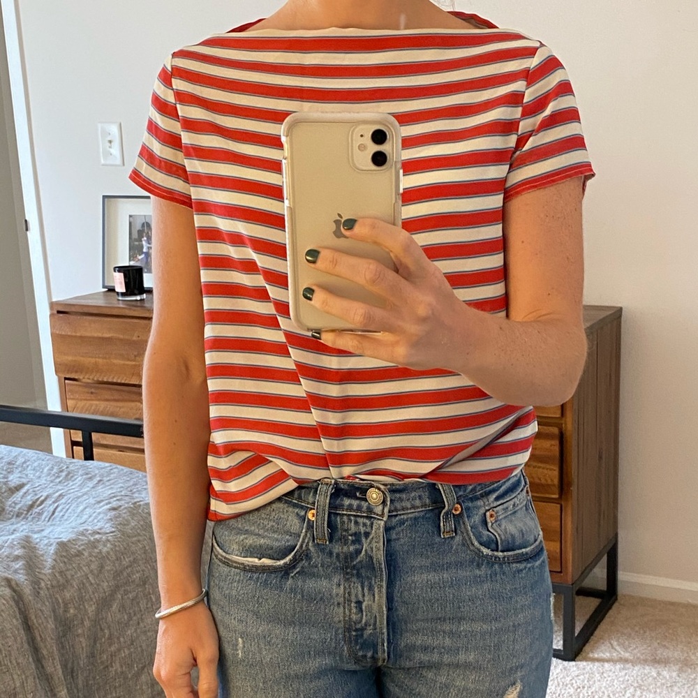 Miu Miu Striped Silk Blouse